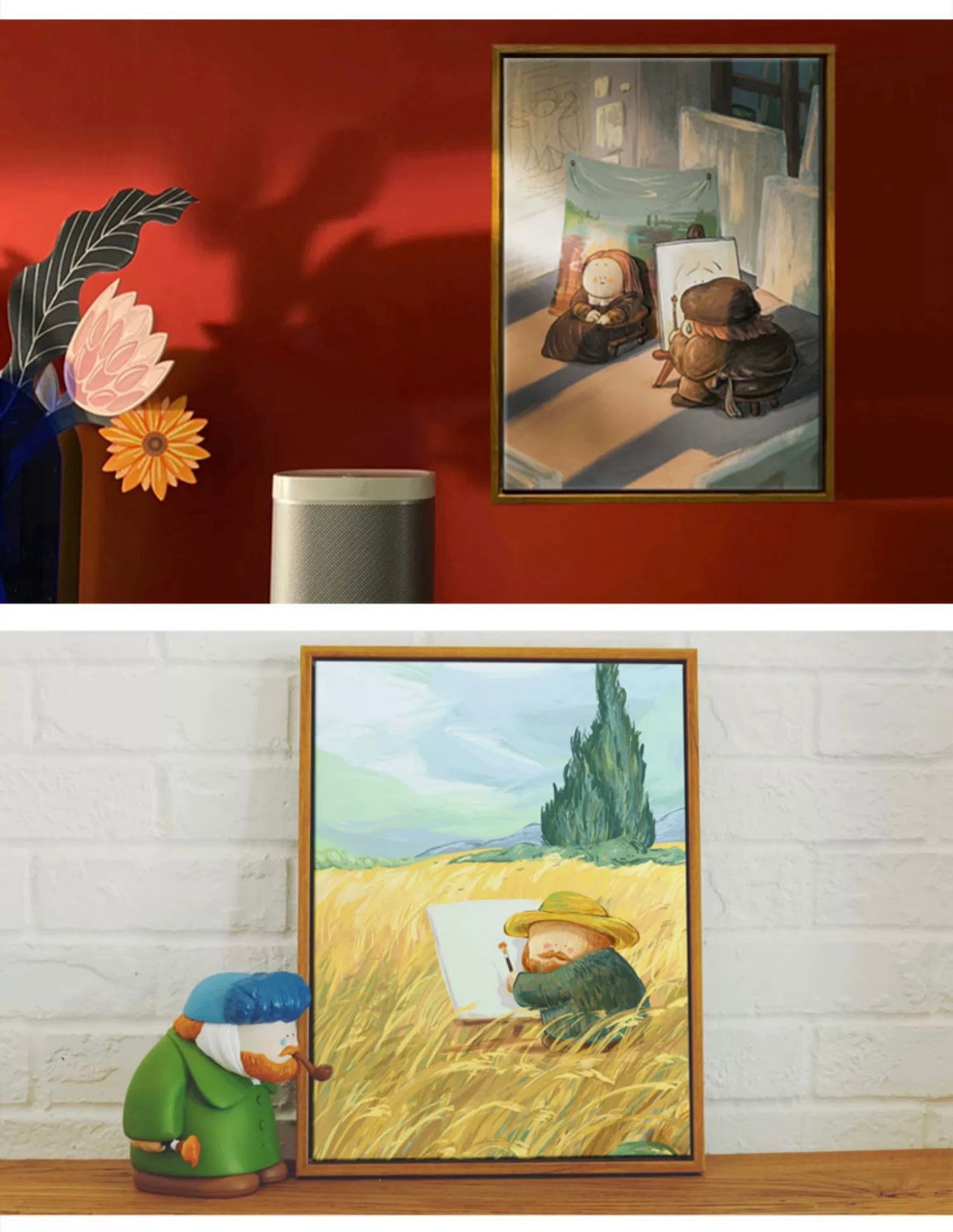 Big gallery canvas with Timber frame - Leonardo da Vinci's workshop