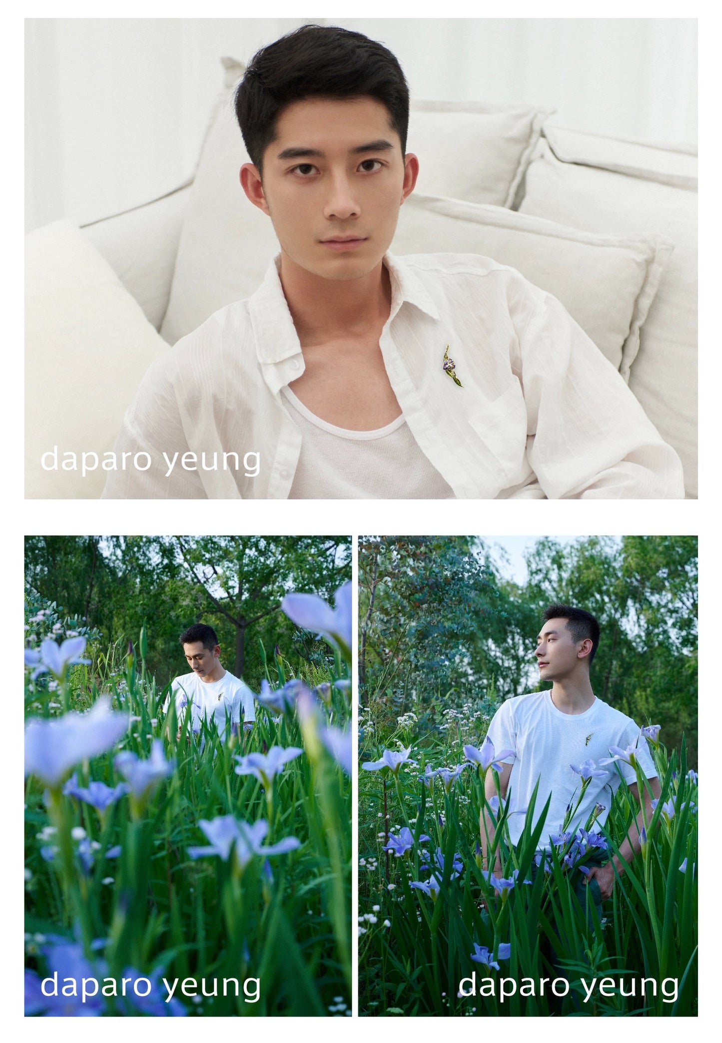 Daparo brooch - Iris ensata ‘Daparo’