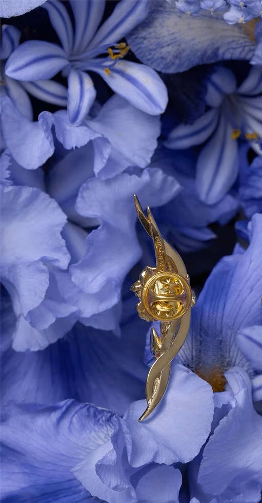 Daparo brooch - Iris ensata ‘Daparo’