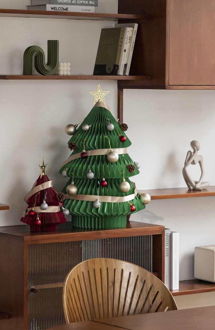 Ihpaper - paper Christmas trees with light and accessories - Twins