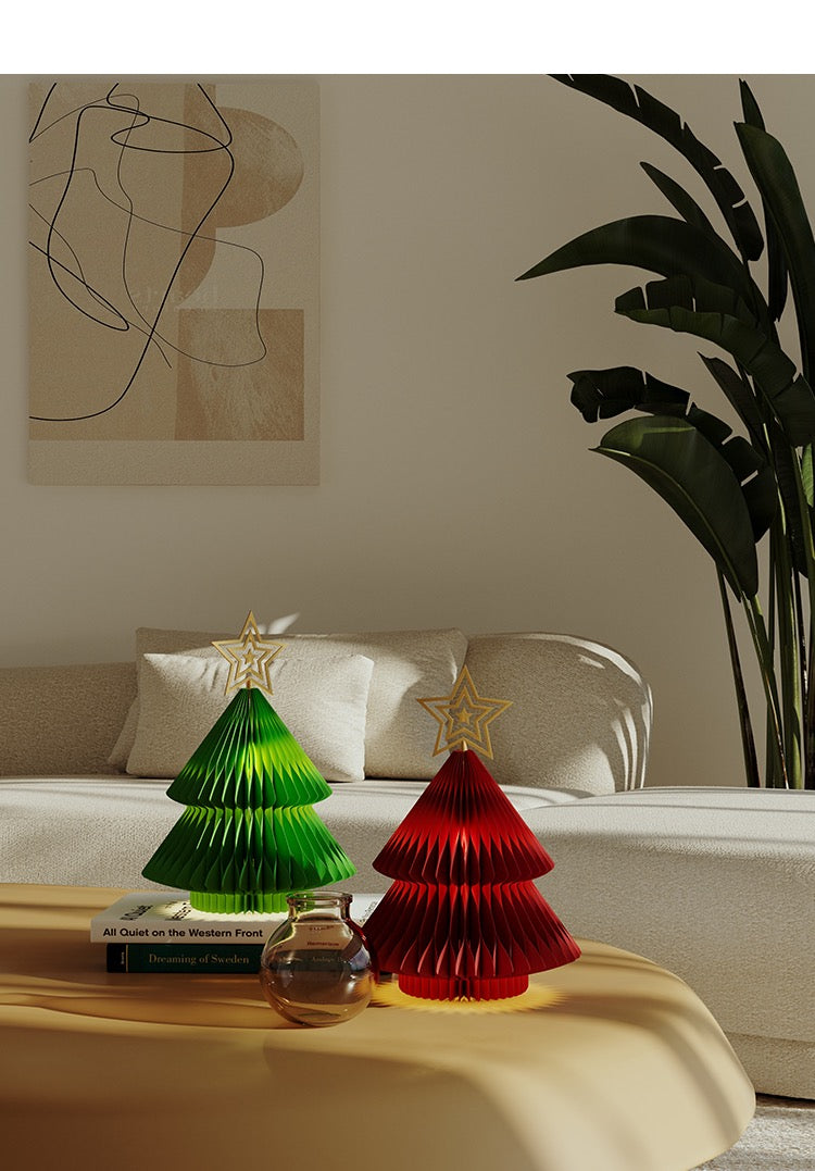 Ihpaper - mini paper Christmas tree with light