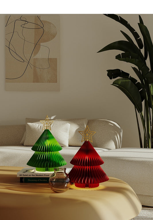 Ihpaper - mini paper Christmas tree with light