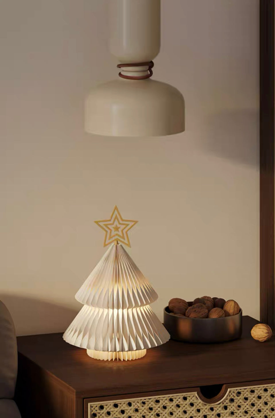 Ihpaper - mini paper Christmas tree with light