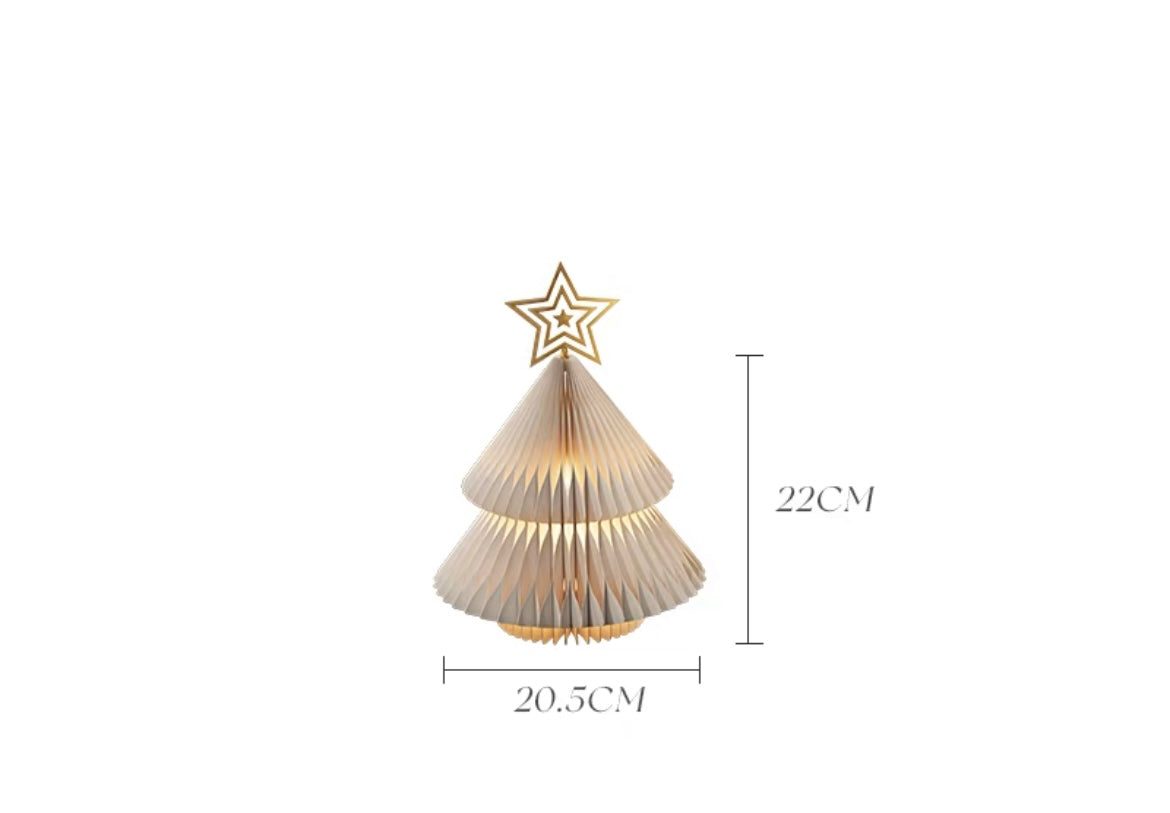 Ihpaper - mini paper Christmas tree with light