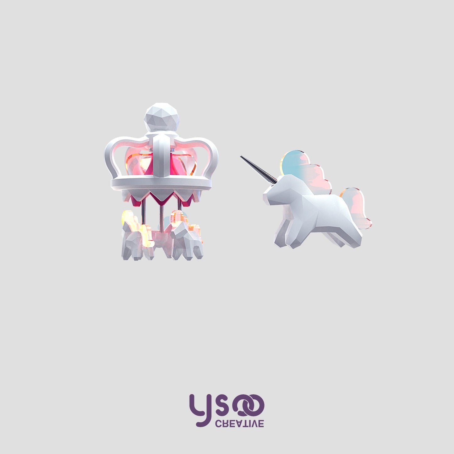 YSOO Rotary Carousel Earring hooks/clip on earrings