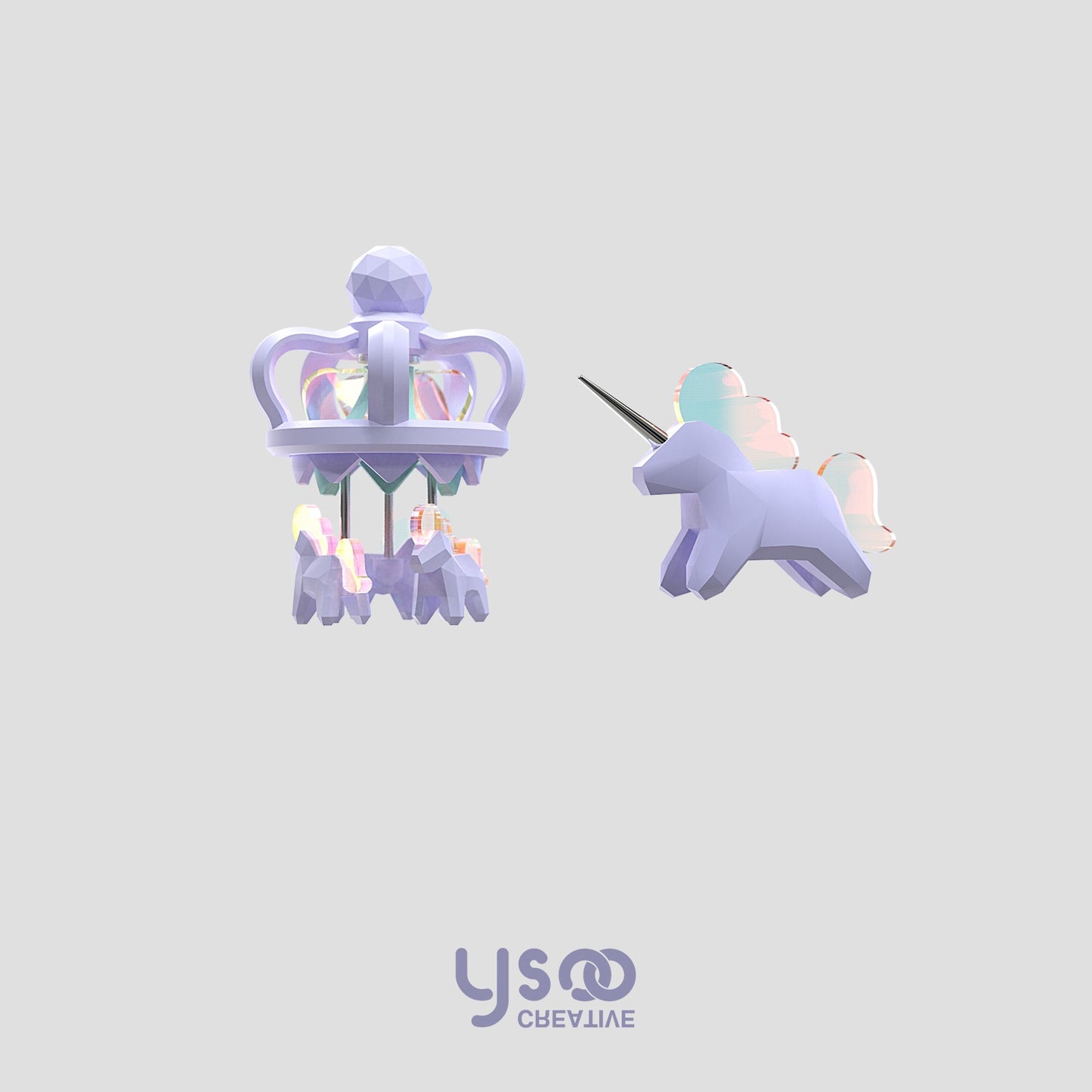 YSOO Rotary Carousel Earring hooks/clip on earrings