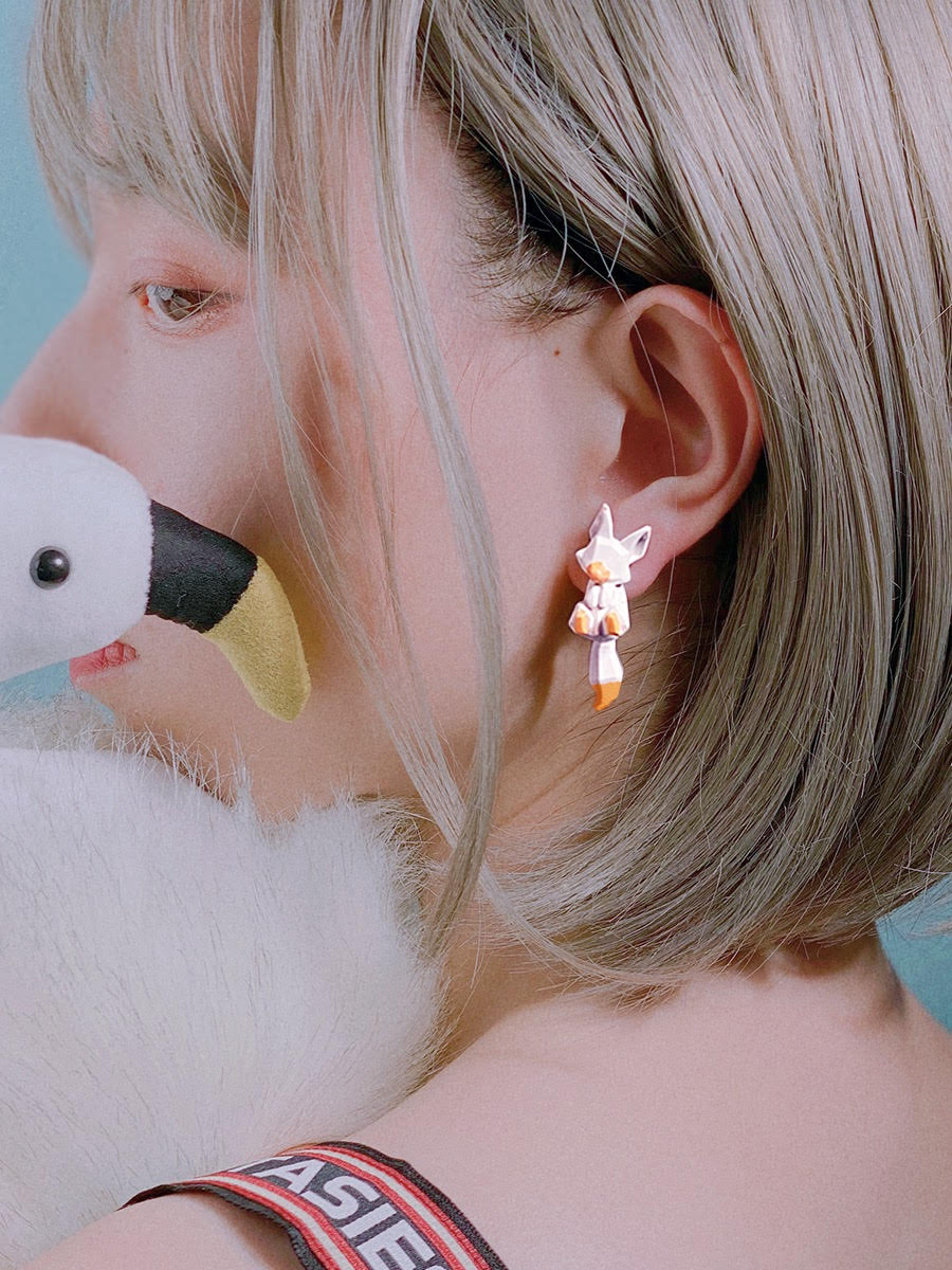 YSOO Fox ear studs/clip on earrings