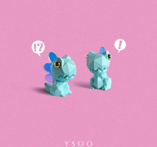 YSOO Dinosaur ear studs/clip on earrings