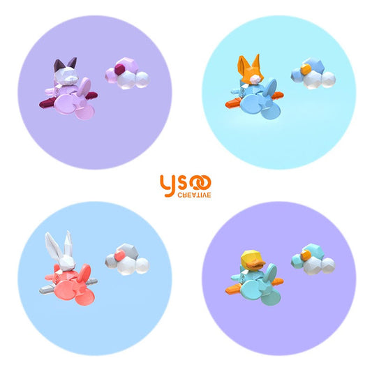 YSOO Rotary Airplane ear studs/clip on earrings