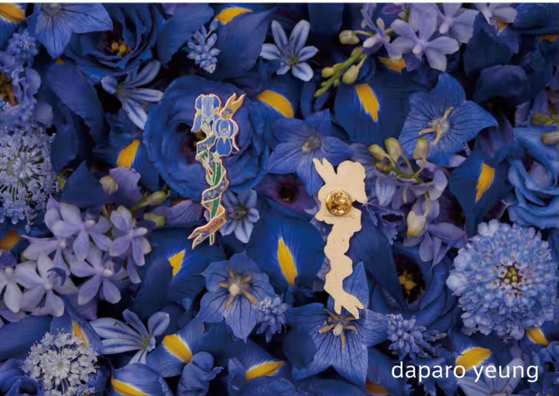 Daparo brooch - Vincent’s Irises