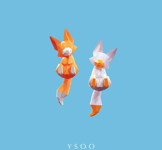 YSOO Fox ear studs/clip on earrings